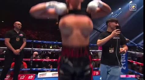 daniella celebration flash|OnlyFans star Daniella Hemsley flashes crowd celebrating boxing。